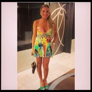 Beautiful colorful blinged out party dress